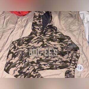 Camouflage 'BUCEES' Hoodie with Flag Patch